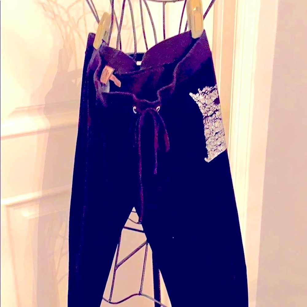 Juicy vintage velvet elastic tie pants